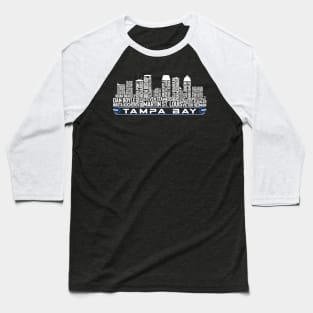 Tampa Bay Hockey Team All Time Legends, Tampa Bay Skyline Baseball T-Shirt